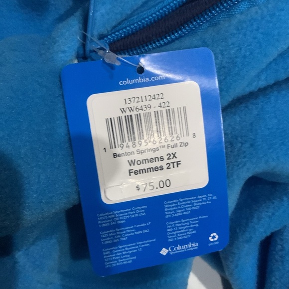 New COLUMBIA Plus Size Benton Springs Fleece Jacket - Picture 5 of 6
